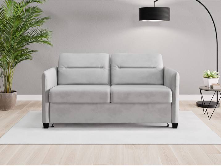 Einzelsofa Nairobi - Grau (Achatgrau) - Vintage Velours