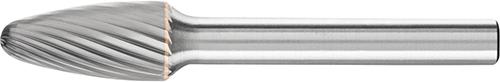 PFERD Hartmetall-Frässtift mit 6-mm-Schaft, Rundbogenform RBF (Baumform), Zahnung 3
