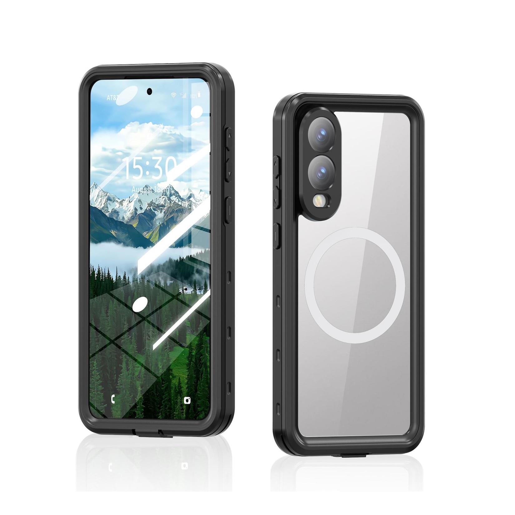 Für Samsung Galaxy S25 Edge 5G MagSafe Grad Full Body Wasserdichte Schutz Handy Tasche Schwarz