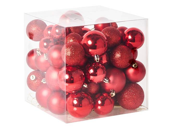 WEIHNACHTSKUGEL 60er Set Rot Tyin