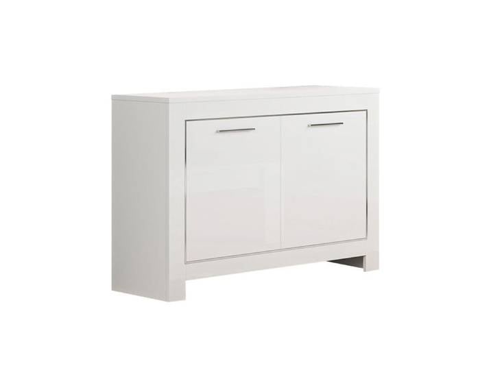 DENAE - Buffet 2 Portes L112cm Laqué Blanc Brillant