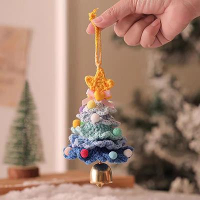 Uplift Treasures Knitted Christmas Tree Plush Hanging Ornament b