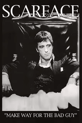 Inspire Curations Scarface Movie Poster Canvas Al Pacino Tony Montana Wall Art For Home Decor p6 50x70cm No Frame