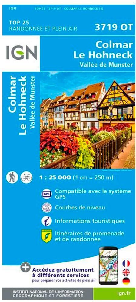 IGN  - 3719OT Colmar, Le Hohneck, Vallée de Munster - Carte