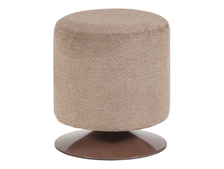 WOOOD Sitzhocker Islen - Bouclé-Stoff Braun, mit Drehfuß, Luxuriöser Bouclé-Bezug, funktionaler Drehsockel