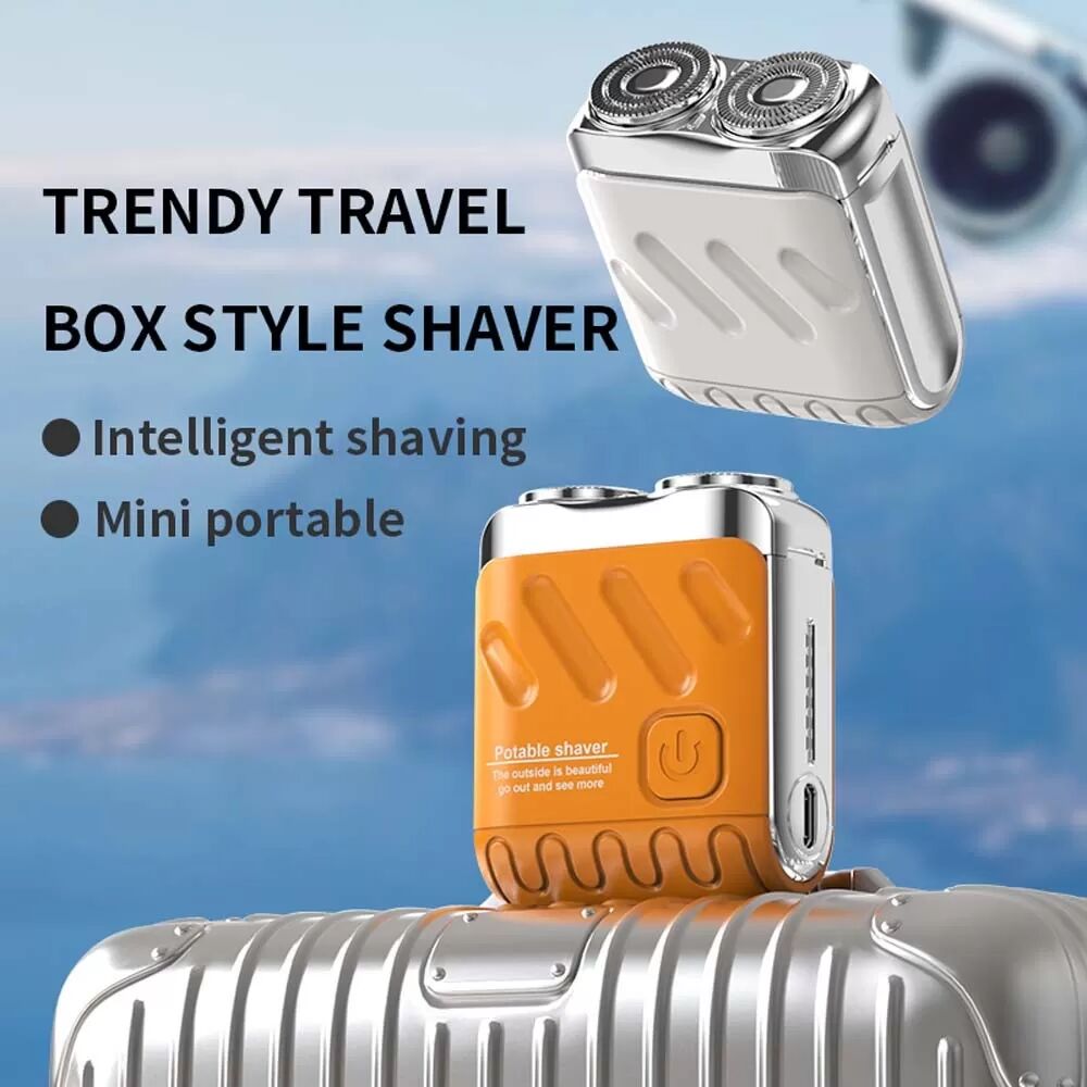 INF MINI Elektrorasierer Classic – Tragbar, Wiederaufladbar und Wasserdicht für Damen & Herren Orange