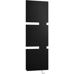 Kermi Tano-E Designheizkörper, 1.200 x 600 mm, schwarz, 600 Watt, EU-Stecker