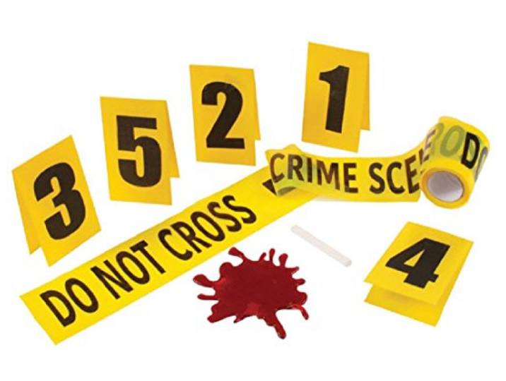 Fun World 91305 Crime Scene Kit, Geel, 13 x 3 x 7 cm