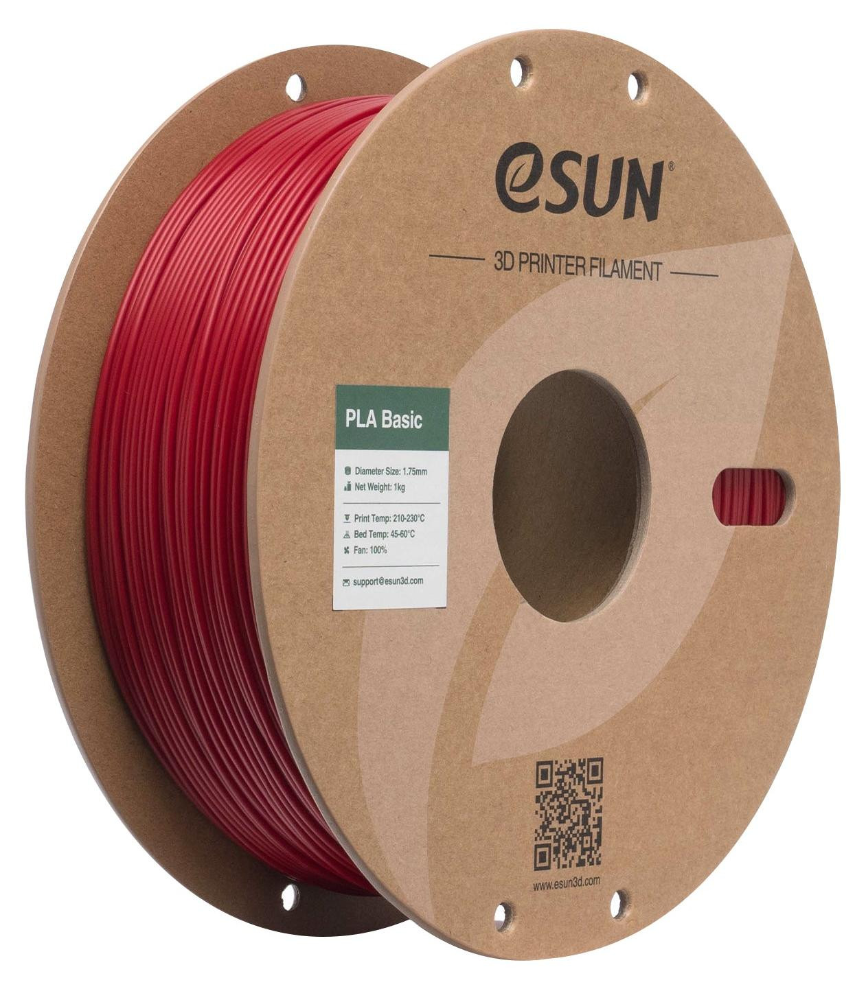 eSUN PLA-Basic 3D-printfilament Fire Engine Red, 1,75 mm, 1 kg