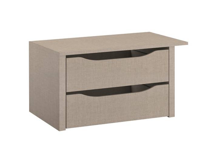 Schubkasteneinsatz Miami B: 66 cm, Grau, mit 2 Laden