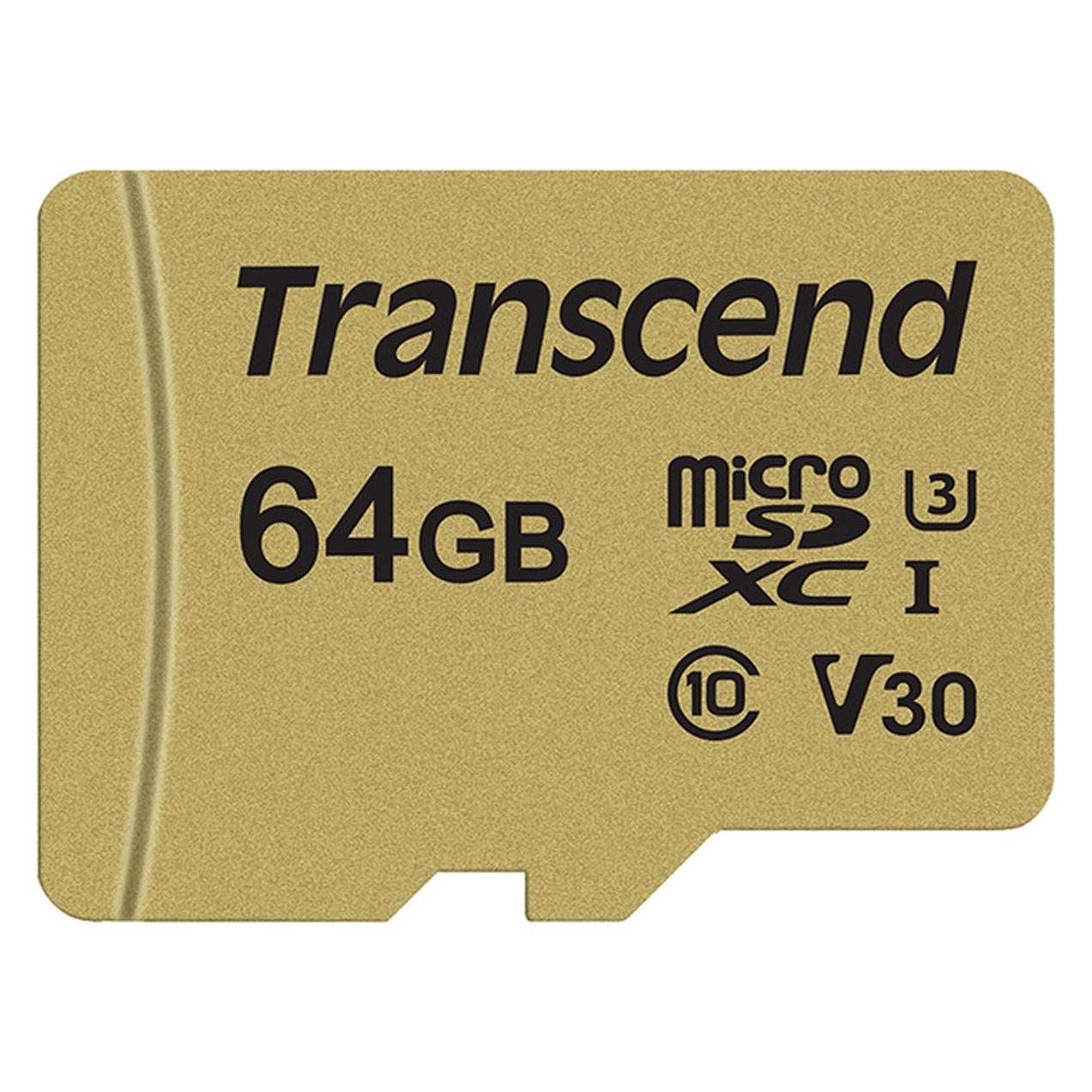 Transcend 64GB UHS-I U3 SD CARD (64 GB, microSDXC, U3, UHS-I) (TS64GUSD500S)