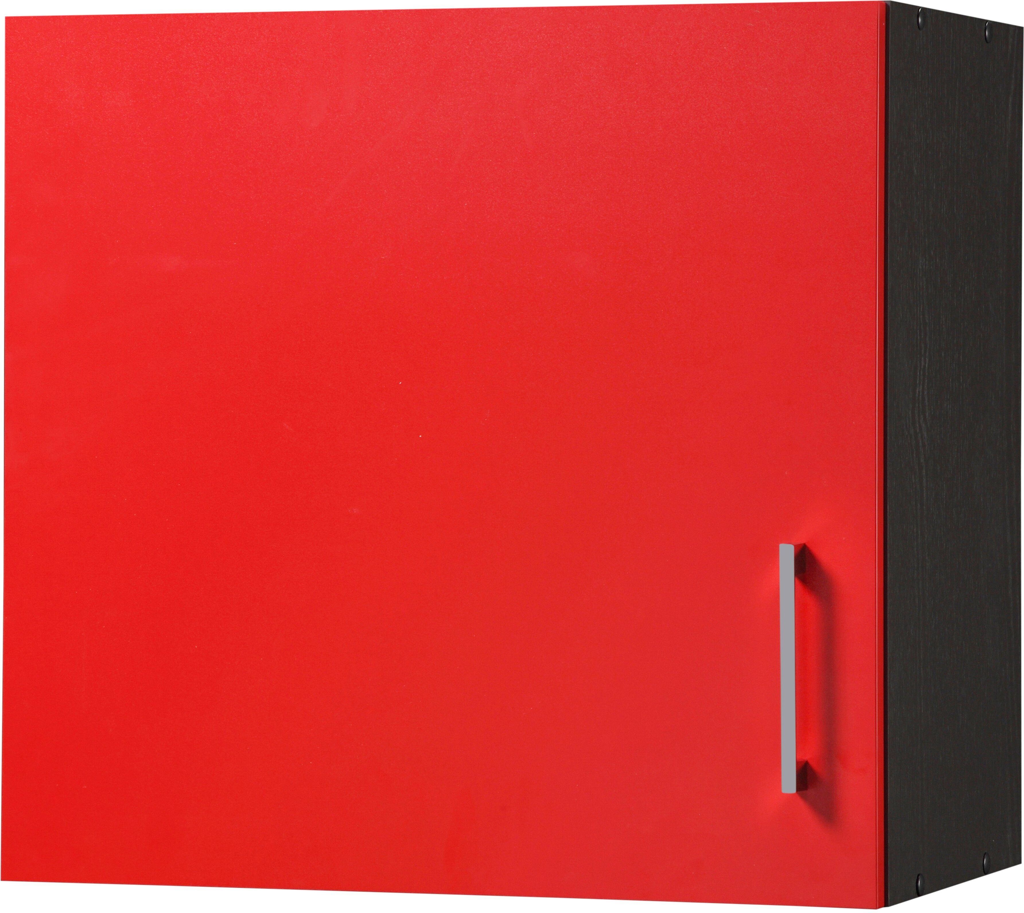 Hängeschrank KOCHSTATION "KS-Paris", grau (rot, graphit), B:60cm H:57cm T:34cm, Holzwerkstoff, Schränke, Hängeschrank, Breite 60 cm