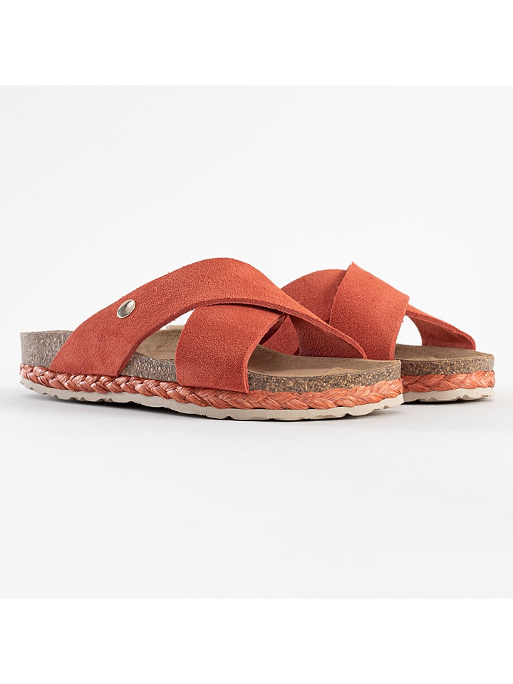 Sunbay Leder-Pantoletten "Broome" in Orange - 42