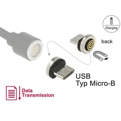 DELOCK Magnetischer Adapter USB Typ Micro-B Stecker