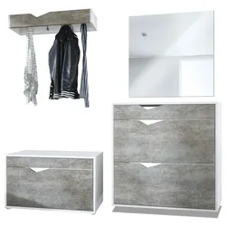 GARDEROBE Kolmio Fronten in Braun meliert