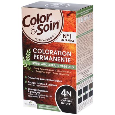 Color & Soin Coloration 4N chât naturel (n) 135 ml Set