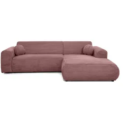 ECKSOFA Puerto, ohne Schlaffunktion, Rosa, rechts