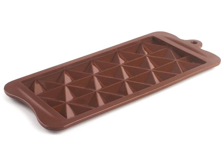 Schokoladenform Ibili Pyramide 18,2 x 9 cm , braun, Silikon, Küchenformen, Schokoladenform