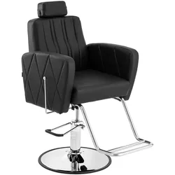 Physa, Sessel, Friseurstuhl mit Fussstütze höhenverstellbar Barber-Stuhl 200 kg Dudley Black