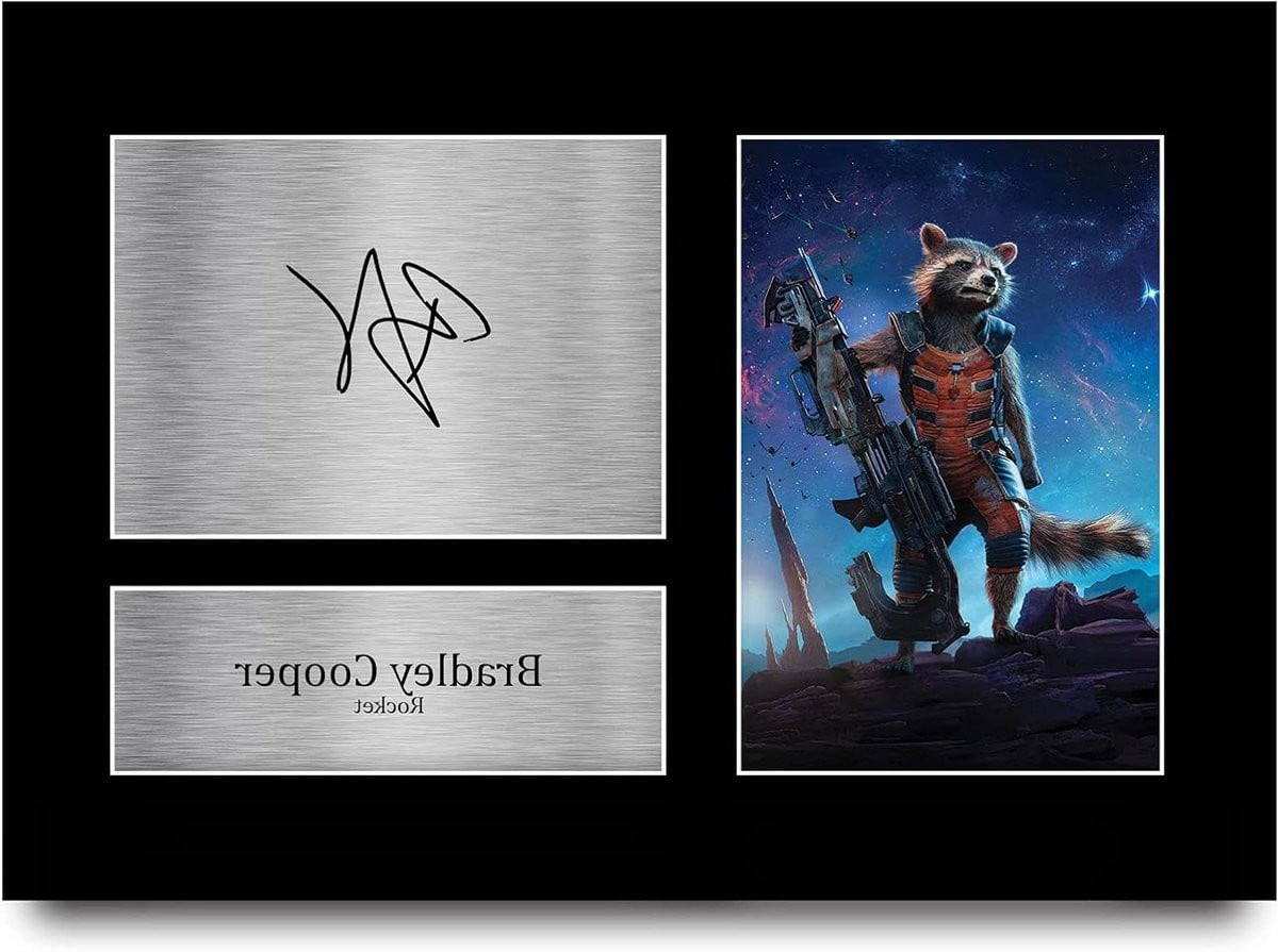 Film Ster Foto met Gedrukte Handtekening - Film Memorabilia - A4 Formaat - Zwart