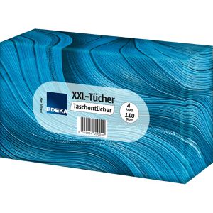 Edeka Taschentücher XXL Box, Zellstoff, 4-lagig, extra weich & nießfest, 110 Tücher