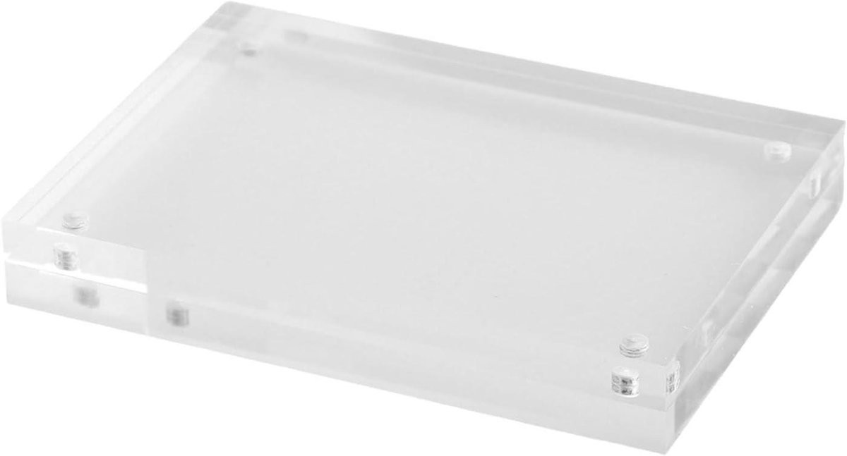Transparante Acryl Fotolijst met Magnetische Beeldwisseling voor Desktop Decoratie