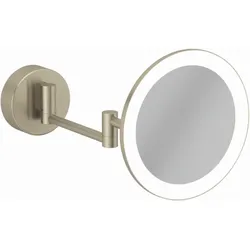 Kludi VELA R LED-Kosmetikspiegel 58995N5W Vergrößerung 3-fach, Wandmontage, stainless brushed nickel