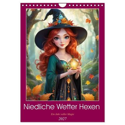 Niedliche Wetter Hexen (Wandkalender 2027 DIN A4 hoch), CALVENDO Monatskalender