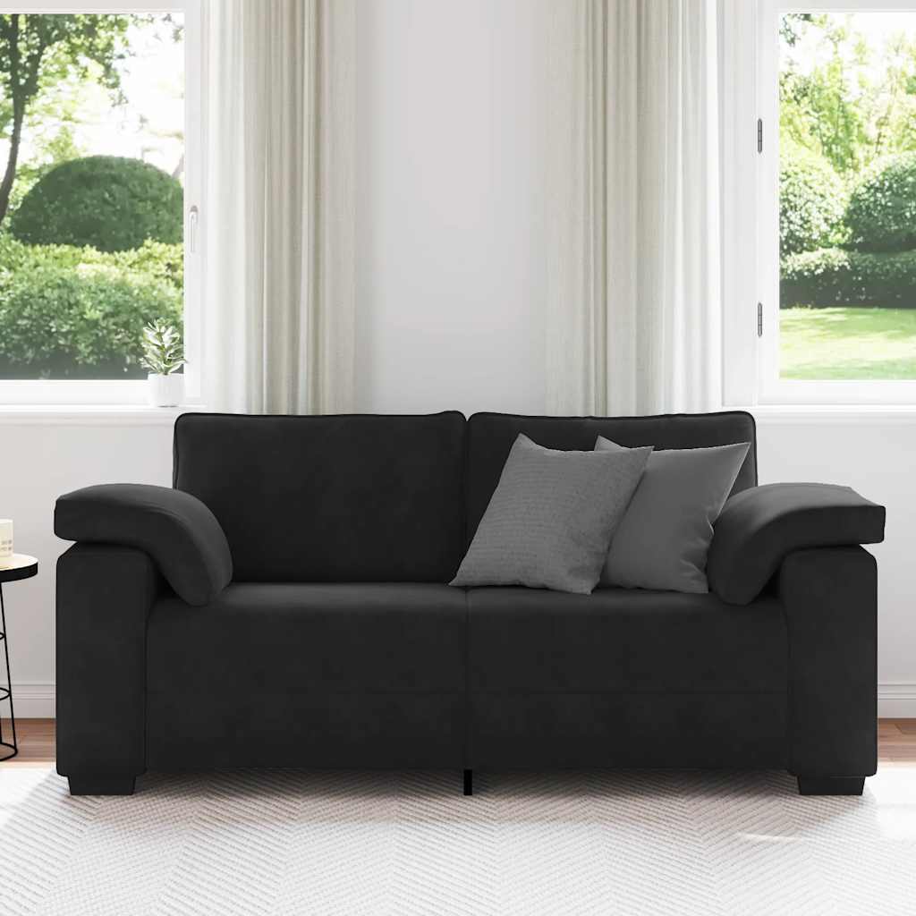 vidaXL Canapé causeuse noir 180x77x82 cm velours