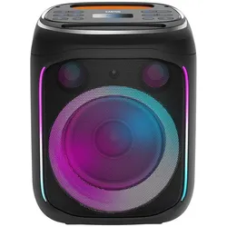Canyon PBSP-5, On Fun 5 portable Bluetooth Party speaker with equalizer and RGB lighting (4 h), Bluetooth Lautsprecher, Orange, Schwarz, Mehrfarbig