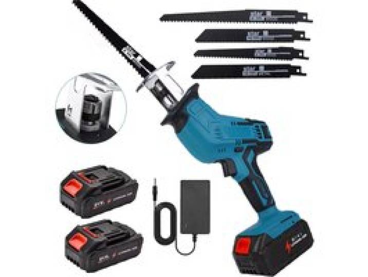 OWJHE Borstelloze Reciprozaag Reciprozaag Draagbare Draadloze Power Tools Met 4 Stuks Zaagbladen Voor Makita 21V Batterij