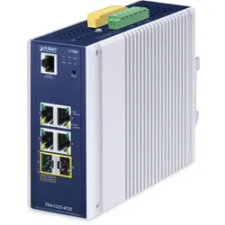 PLANET TSN-5225-4T2S Industrial Railmount Managed Switch, 4x RJ-45, 2x SFP