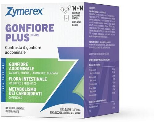 Zymerex Gonfiore Plus 28 Bustine Integratore per Gonfiore Addominale