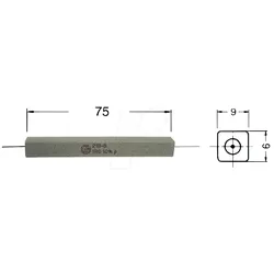 17W AXIAL 820 - Drahtwiderstand, axial, 17 W, 820 Ohm, 10%