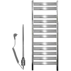 ECD Germany Badheizkörper Tharr 500x950 mm Chrom | elektrisch 300W, Designheizkörper Flachheizkörper Wandheizung Handtuchtrockner