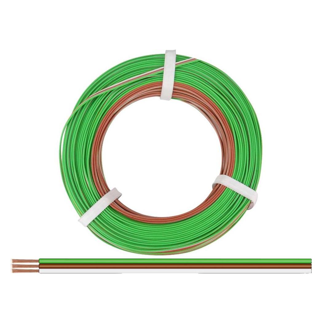 Donau Elektronik 325-485-25 Litze 3 x 0.25 mm² Grün, Braun, Weiss 25 m (25 m) (325-485-25)