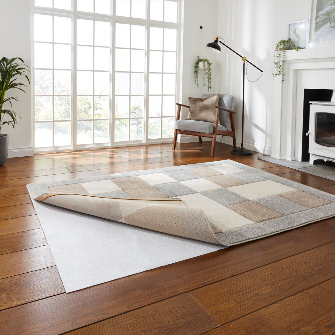 Think Rugs Antislip Underlay Machine Woven White Rug White Rectangle 180 x 290cm