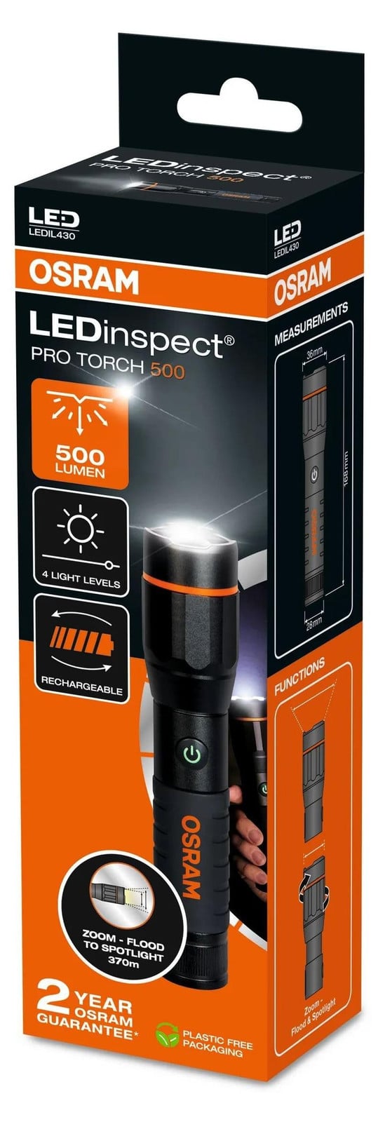 Osram LED Werklamp, 500 lumen, 6,2W, 6000K, Inspectielamp