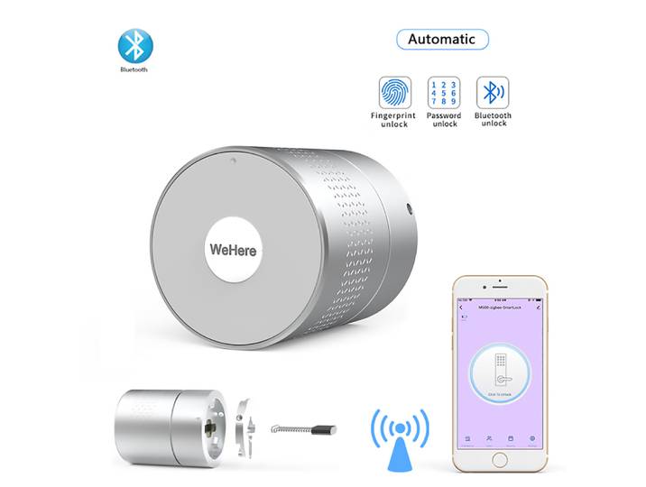 Wehere serrure de porte intelligente Style Nuki pas changer cylindre de serrure Support TUYA WWLock SmartLife serrure de porte à empreinte digitale Option Multiple