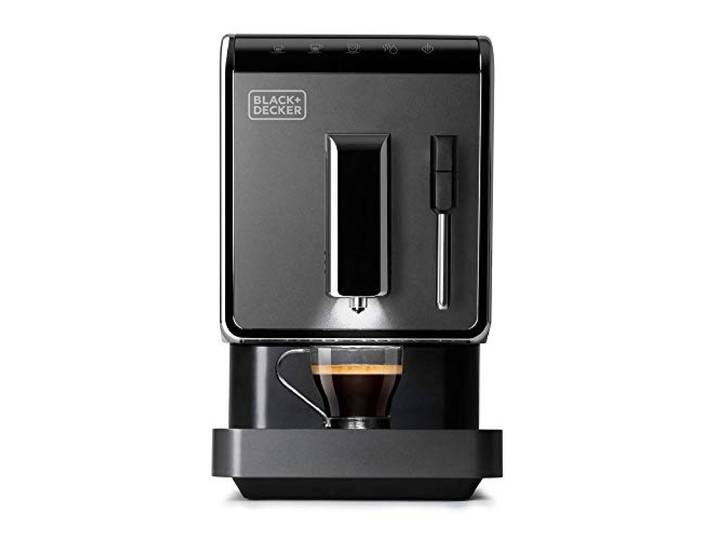 BLACK+DECKER BXCO1470E - Kaffeevollautomat, 1.470W, Touchscreen-Bedienfeld, Personalisierbare Kaffeeoptionen, Abnehmbare Kaffeeausgabe, Sofort gemahlener Kaffee, Schwarz