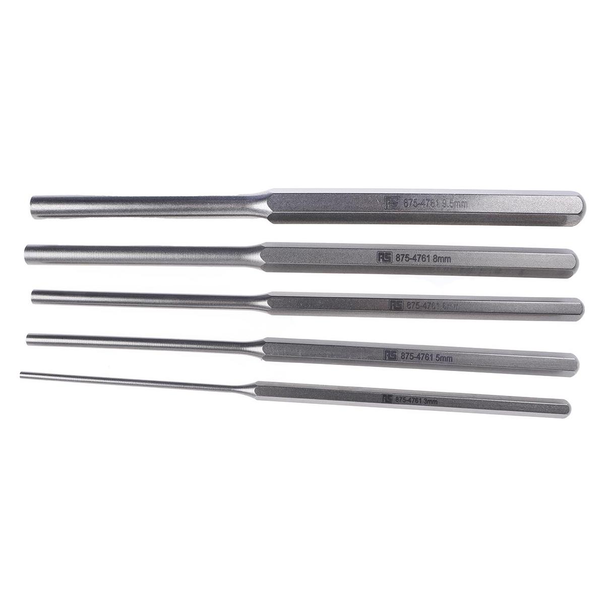 RS PRO 5pcs long pin punch set (8754761)