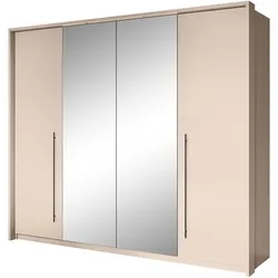 DREHTÜRENSCHRANK Sahara mit 2 Türen und 8 Regalböden, 255 cm, Sandbeige