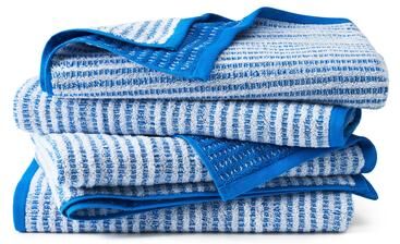 "TOWN & COUNTRY PLAY 4-Piece Striped Reversible Terry Brights Bath Towel Set - 30""x58"""