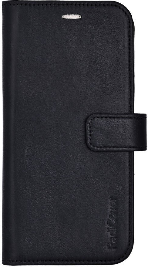 iPhone 17 RadiCover Exclusive 2-in-1 Anti Stråling Læder Flip Case m. Kortholder - MagSafe Kompatibel - Sort