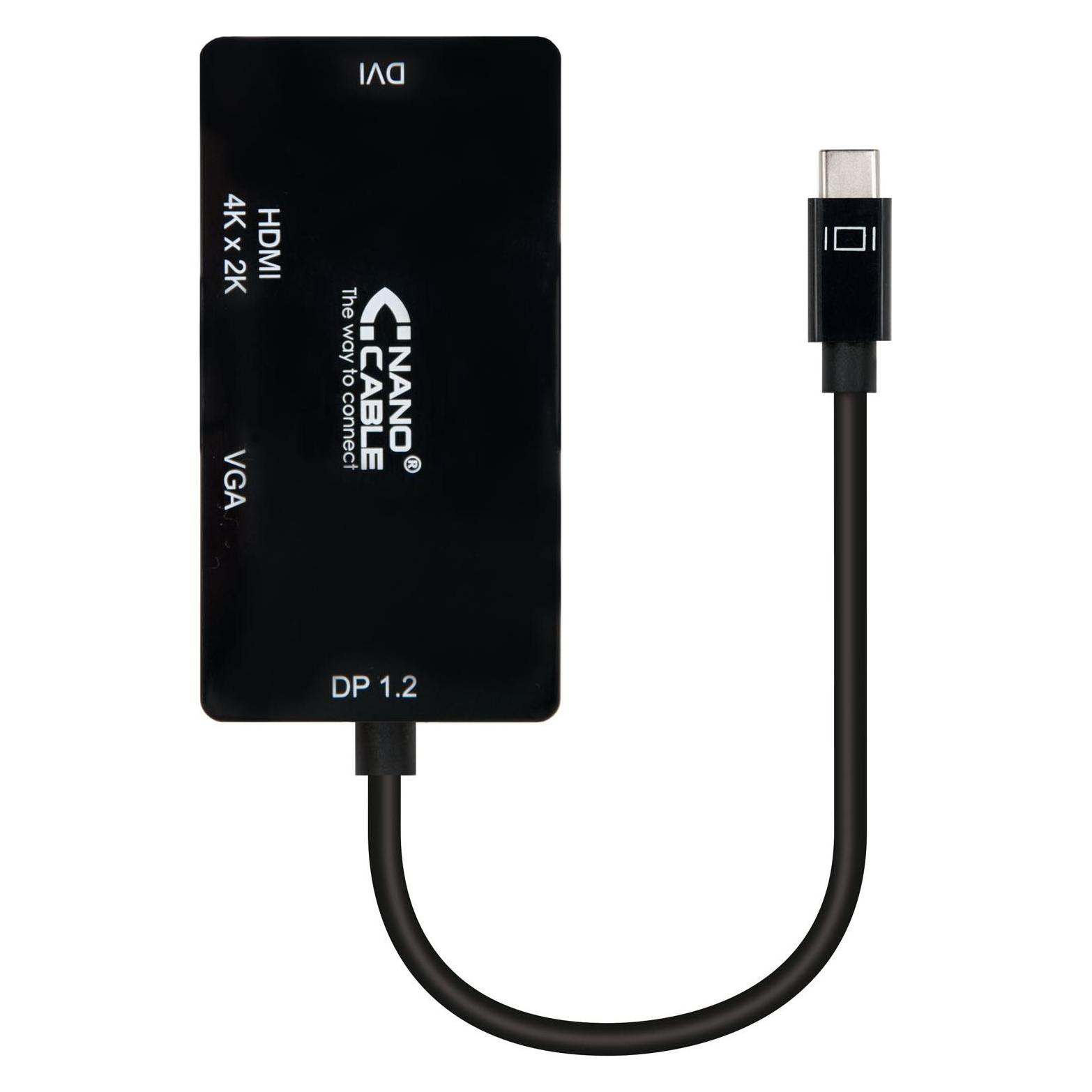 Nanocable 10.16.4301-BK (USB Typ-C, VGA, 10 cm) (10.16.4301-BK)