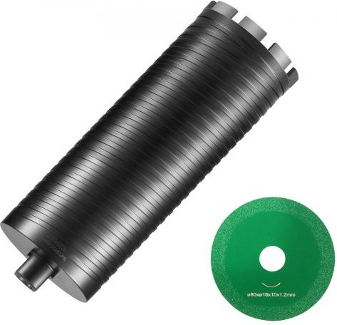 VEVOR Diamant Kernboor 101,6 mm voor Beton en Baksteen, Zwart, RVS