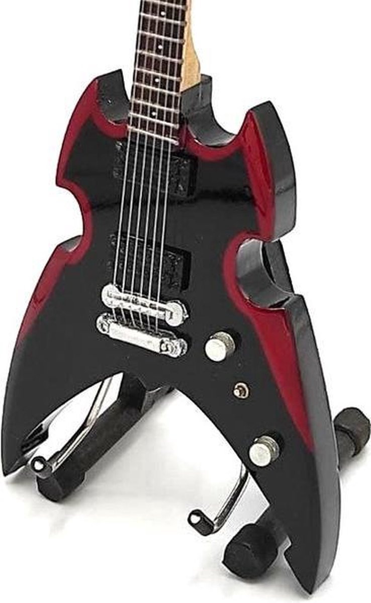 Miniatuur replica Silvertone Apocalypse gitaar van Paul Stanley van KISS