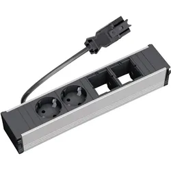 Bachmann, Steckdosenleiste, CONI Modulträger 4-fach, 2x Steckdose, 2x CM (912.027) (4x, CEE 7/3)