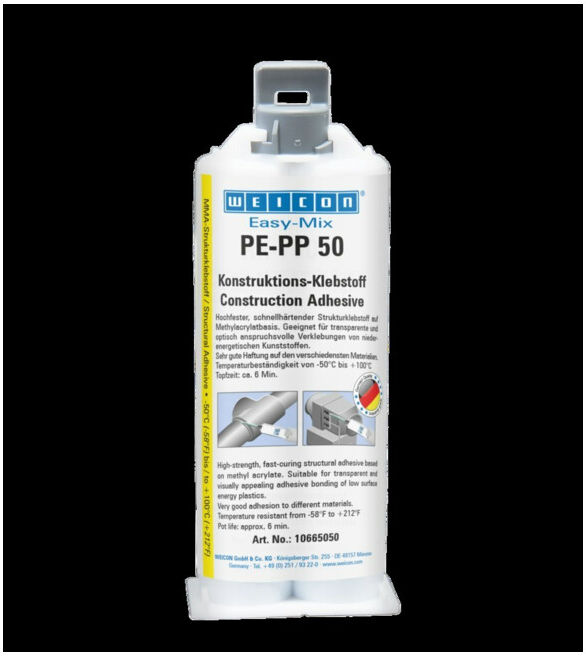WEICON Easy-Mix PE-PP 50 50 ml Colle de construction 2K 1:1 (10665050)