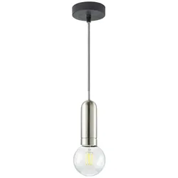 Pendelleuchte, stahlfarben, E27 Fassung, Industrial Stil, modern, Vintage